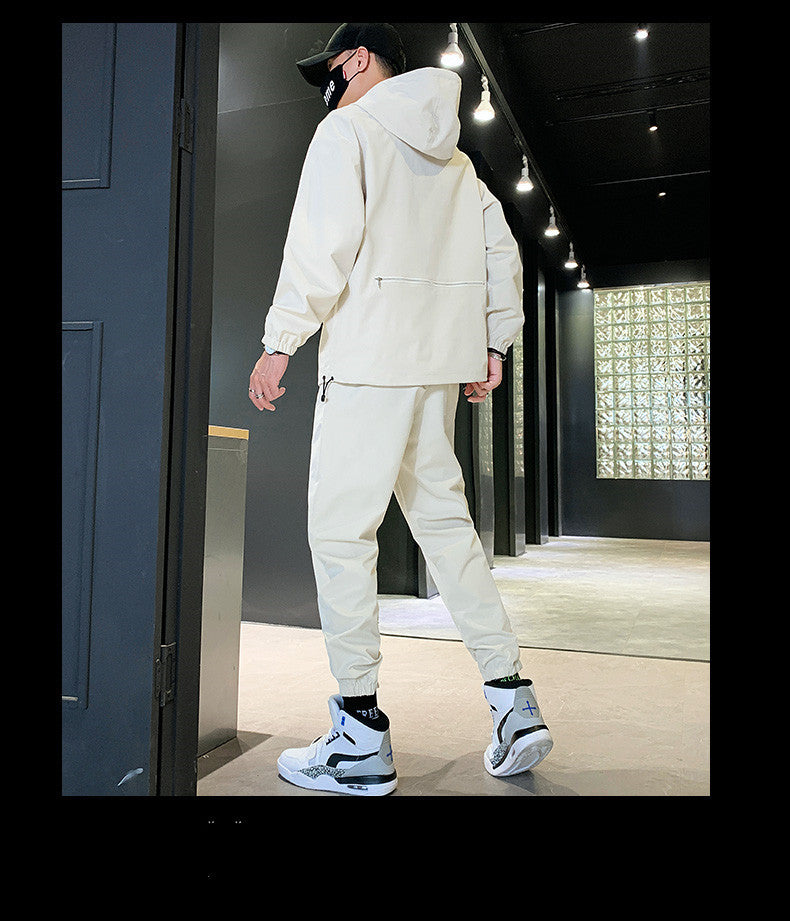 Men's Hooded Pullover Jacket Trousers