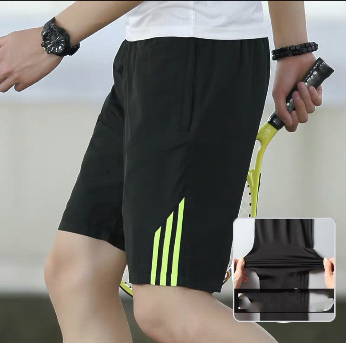 Three-bar Shorts Men's/Youth Sports Pants Quick-drying Stretch Fitness Pants