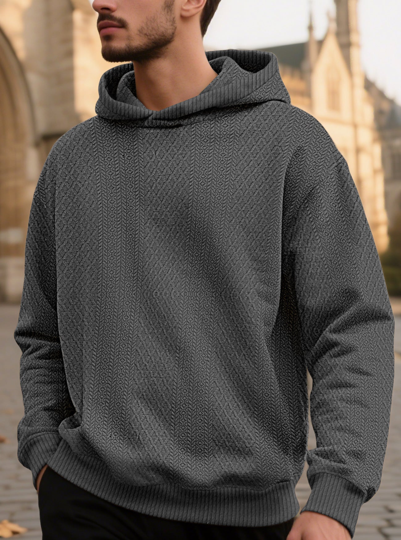 Loosefit Jacquard Hoodie Size: S - 3XL