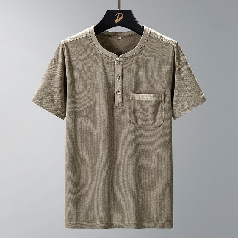 Mens New Summer Slim-fit Trendy Short-sleeve Shirt