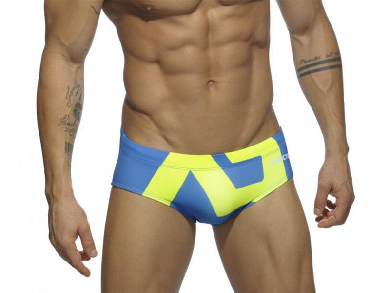 Men's U Convex Triangle 045 Printed Swimming Shorts Size: M to XXL