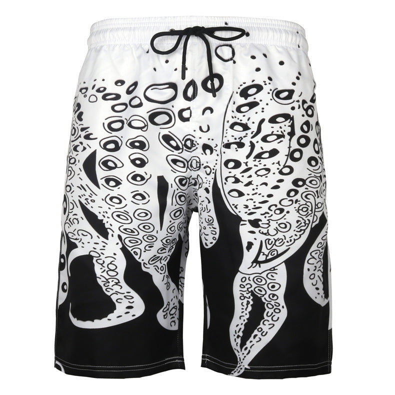 Men's Beach Pants Casual Shorts Octopus Amazon Sizes: S to 6XL