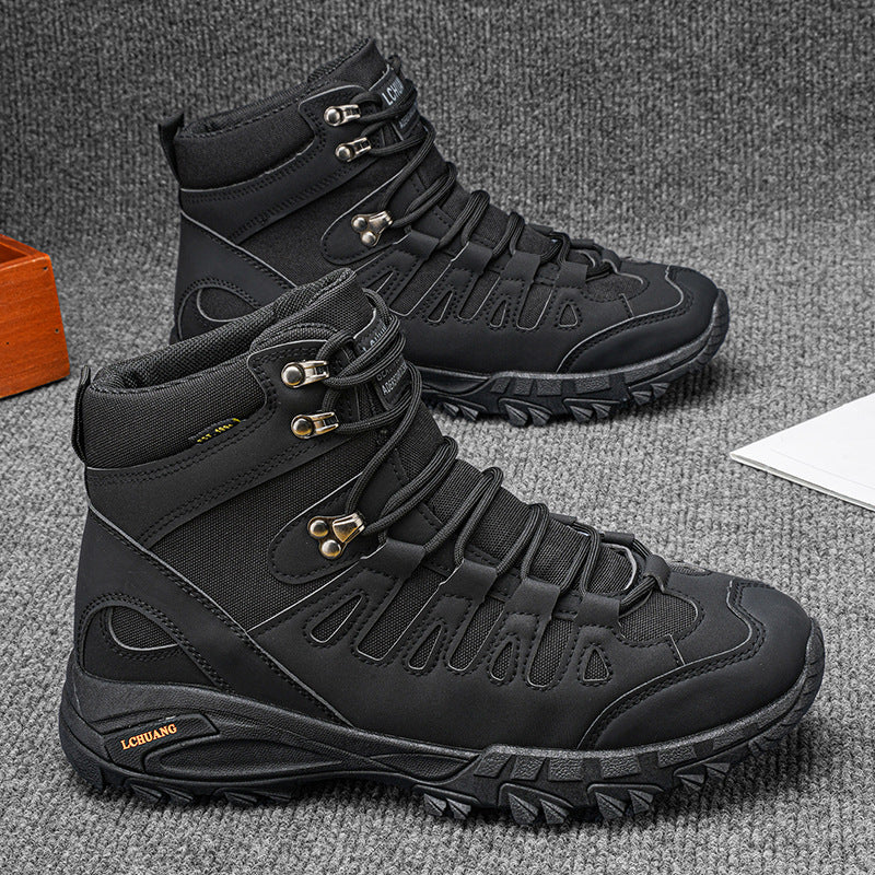 High Top Lace Up Boots For Autumn And Winter
