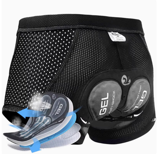 Men's Cycling Black Shorts Breathable