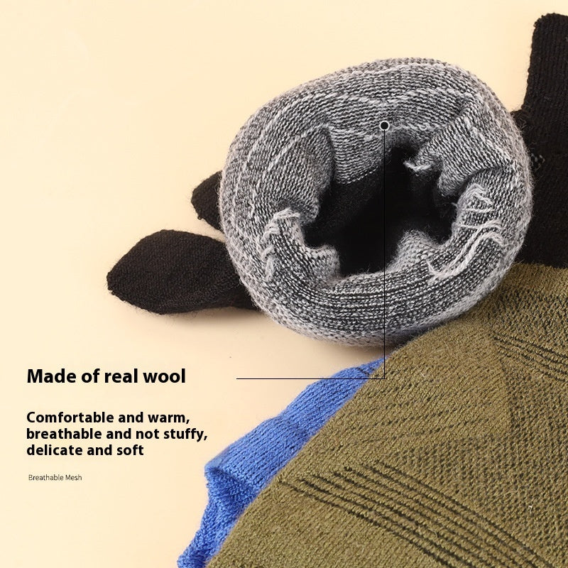 Wool Toe Socks Autumn And Winter Thickened