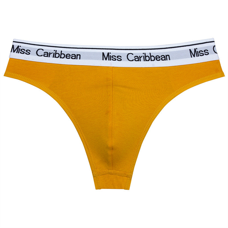 Men's Underwear Sexy U Convex Sports Fitness Letter Waist Cotton