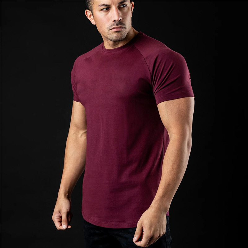 Tech Fabric Springsummer T-shirt For Outdoor Sports Mens/Teens Crew-neck Short-sleeve Quick-drying Top