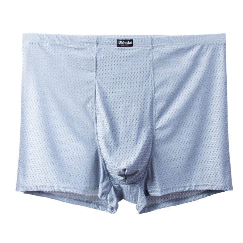 Mesh Ice Silk Underwear Men's Plus Size Boxer