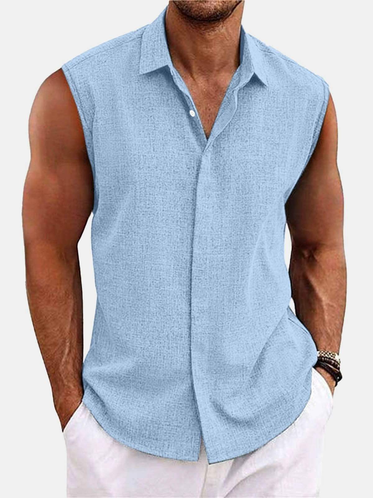Summer Lapels Button Beach Shirt Size S,M,L,XL,2XL,3XL