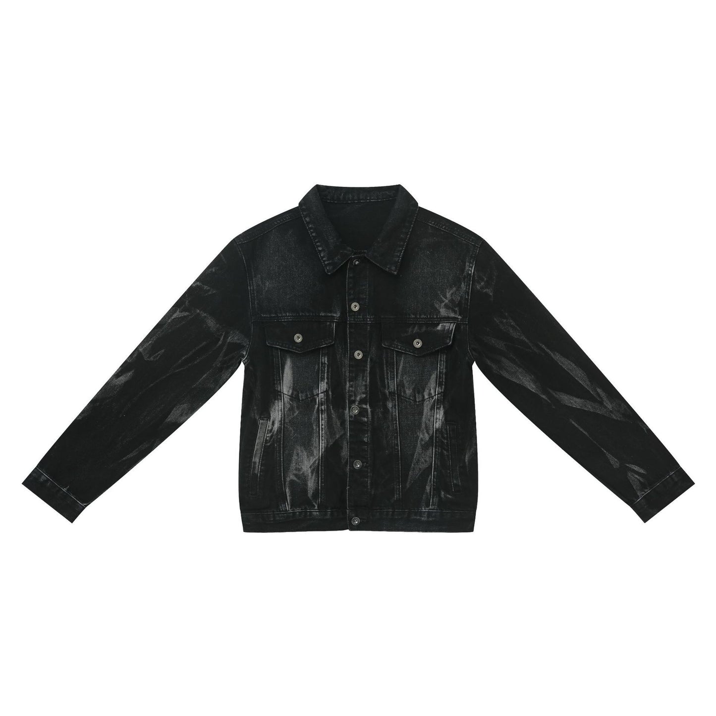 Men's Retro Washed Loose Casual Denim Suit
