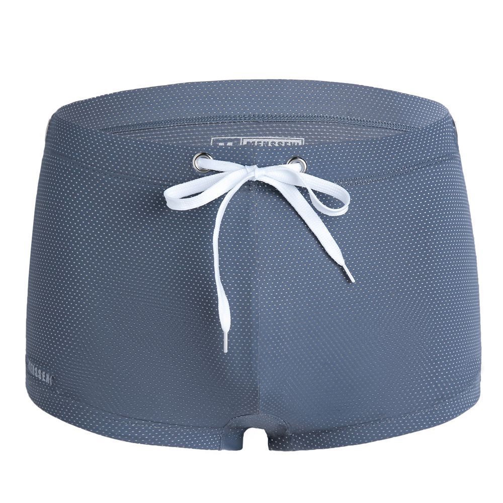 Men's Lace Nylon Low Waist Boxer Swimming Trunks Hot Spring Beach Pants - Sizes S-XL