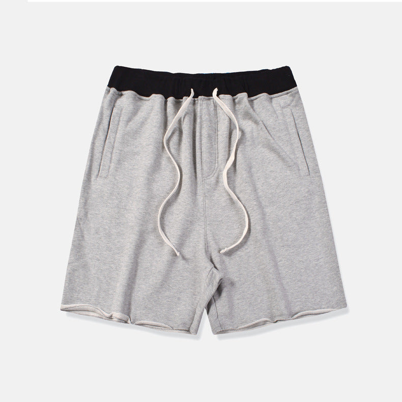 High Street Style Plain Loose Edge Invisible Zipper Shorts