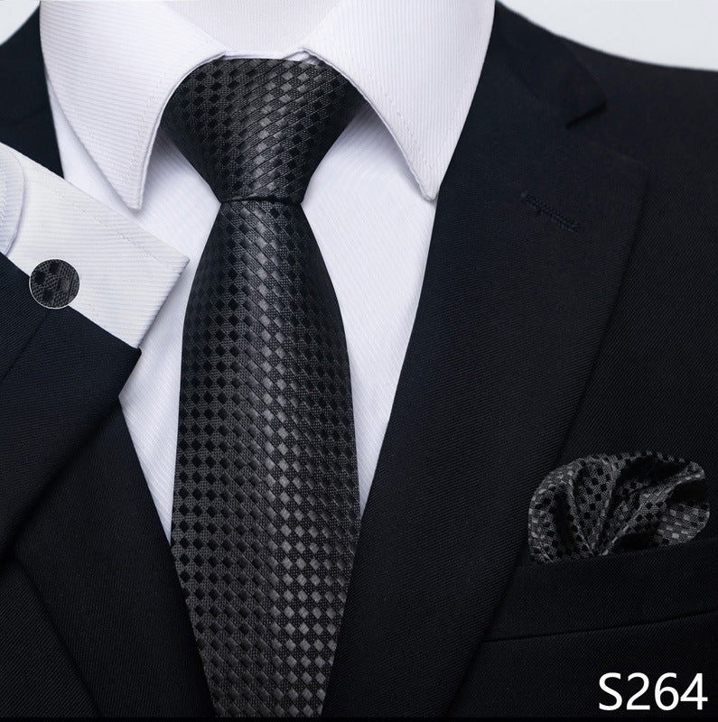 Men's Creative All-match Business Formal Wear Tie Scarf Cuff Set