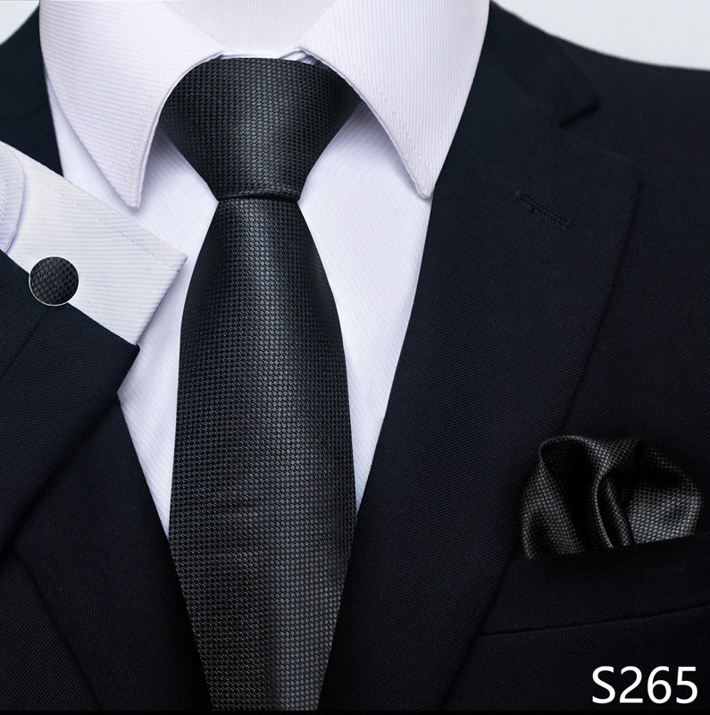 Men's Creative All-match Business Formal Wear Tie Scarf Cuff Set