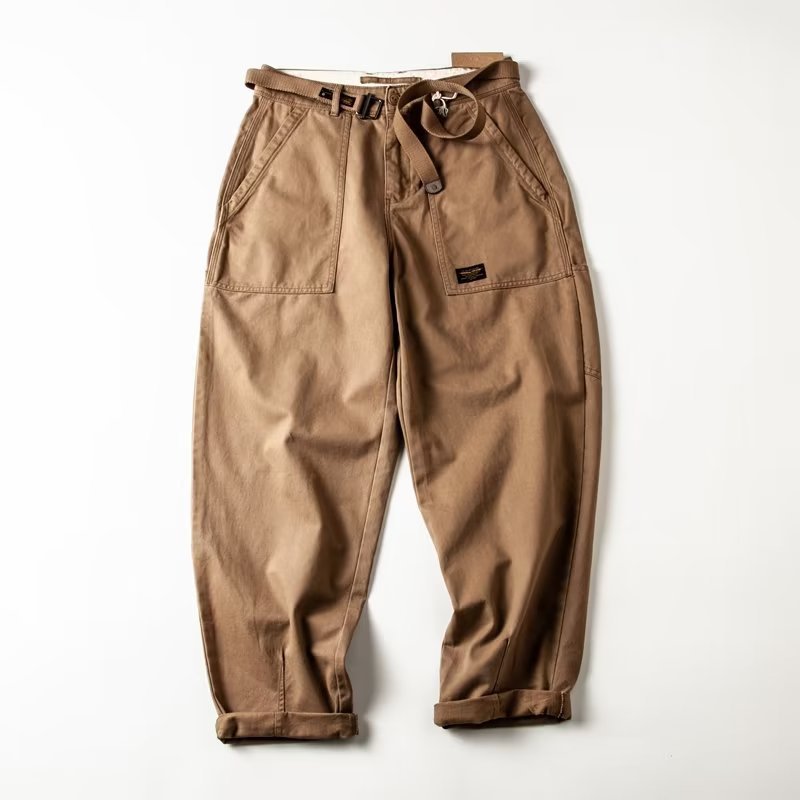Retro Loose Straight-leg Casual Pants Size: M - 4XL