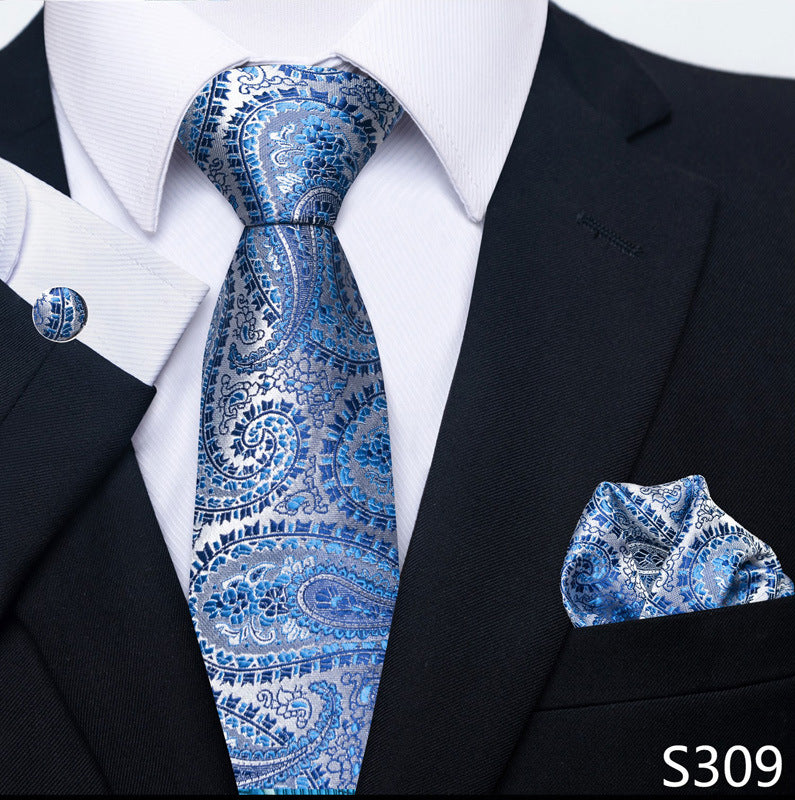 Men's Creative All-match Business Formal Wear Tie Scarf Cuff Set