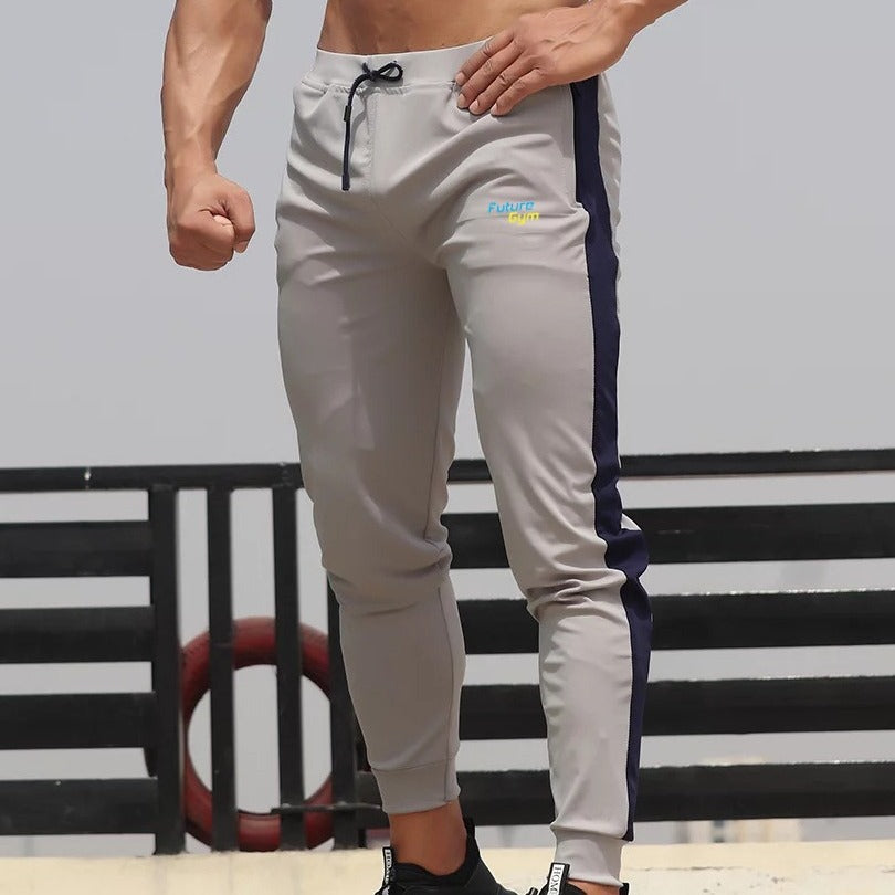 Men's Color-blocked Sports Pants Casual Slim Fit Size S - XXL