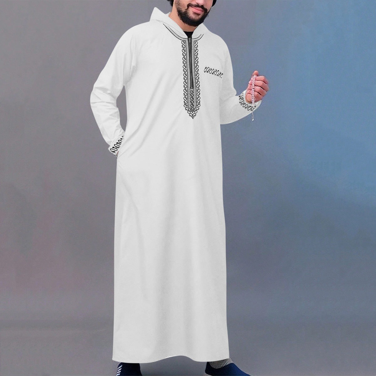 New Men's Loose Hooded Robe