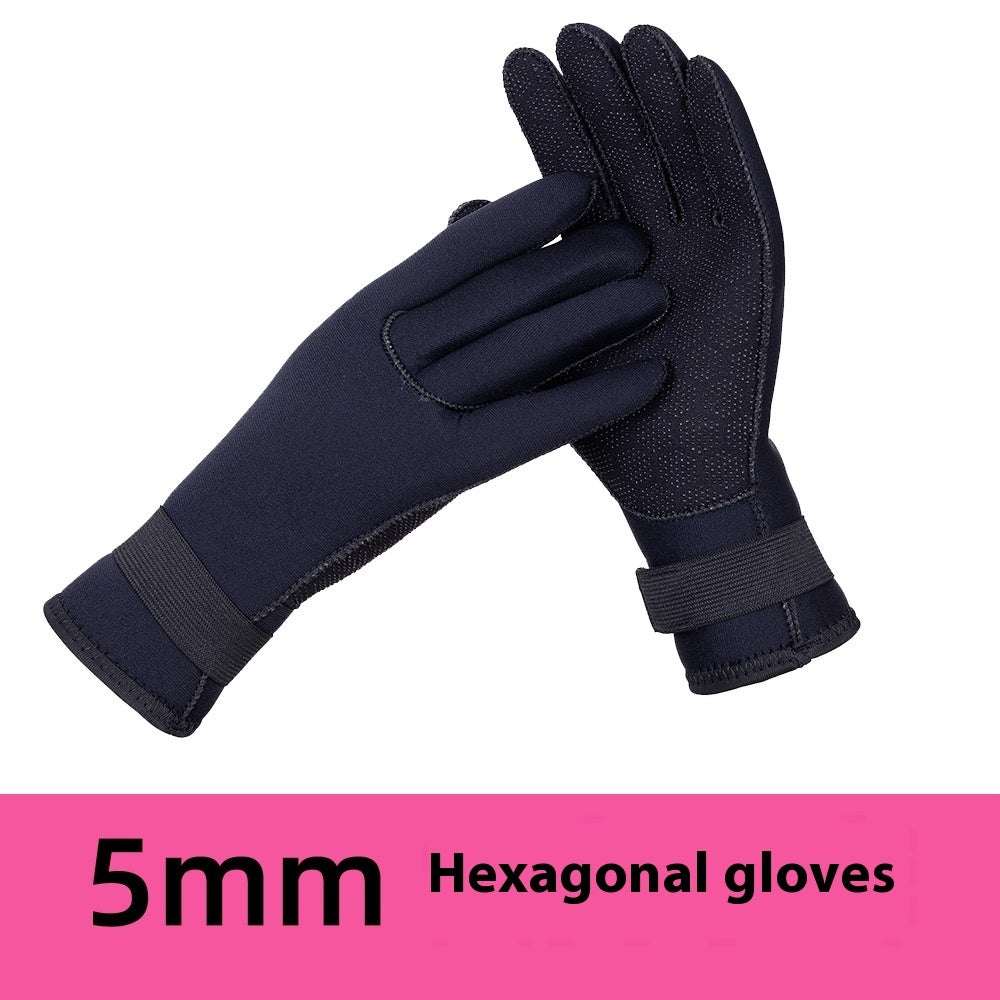 5MM Professional Diving Mittens Swimming Surfing Cold-proof