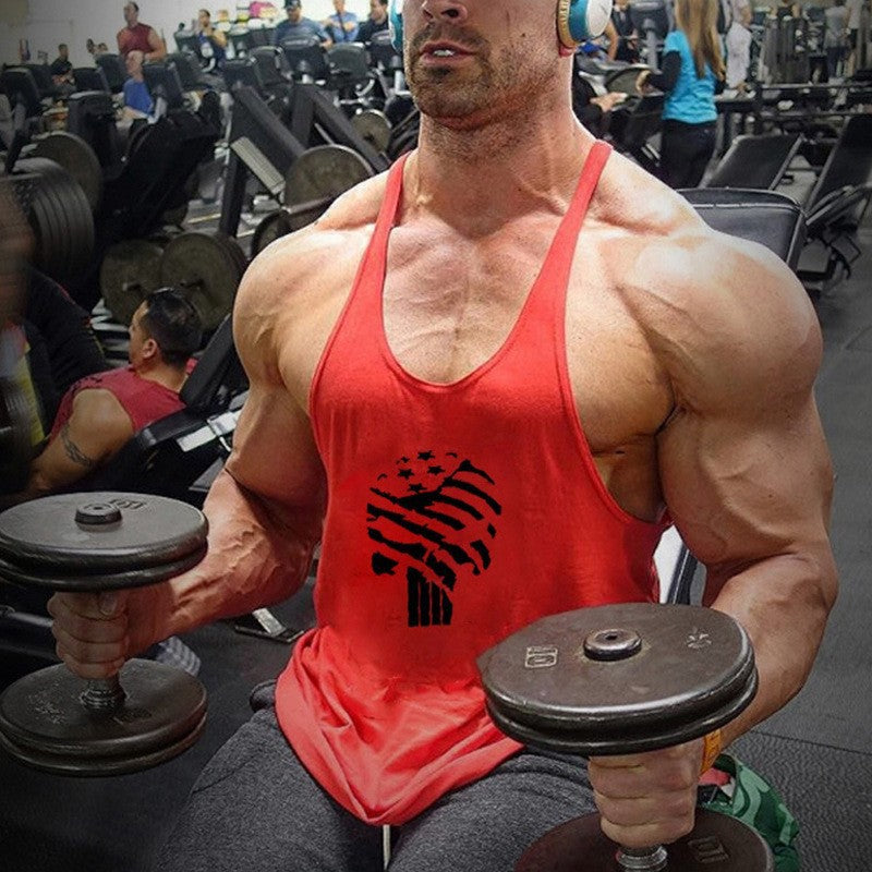 Mens Trendy Sleeveless Cotton Tank Top With Thin Straps