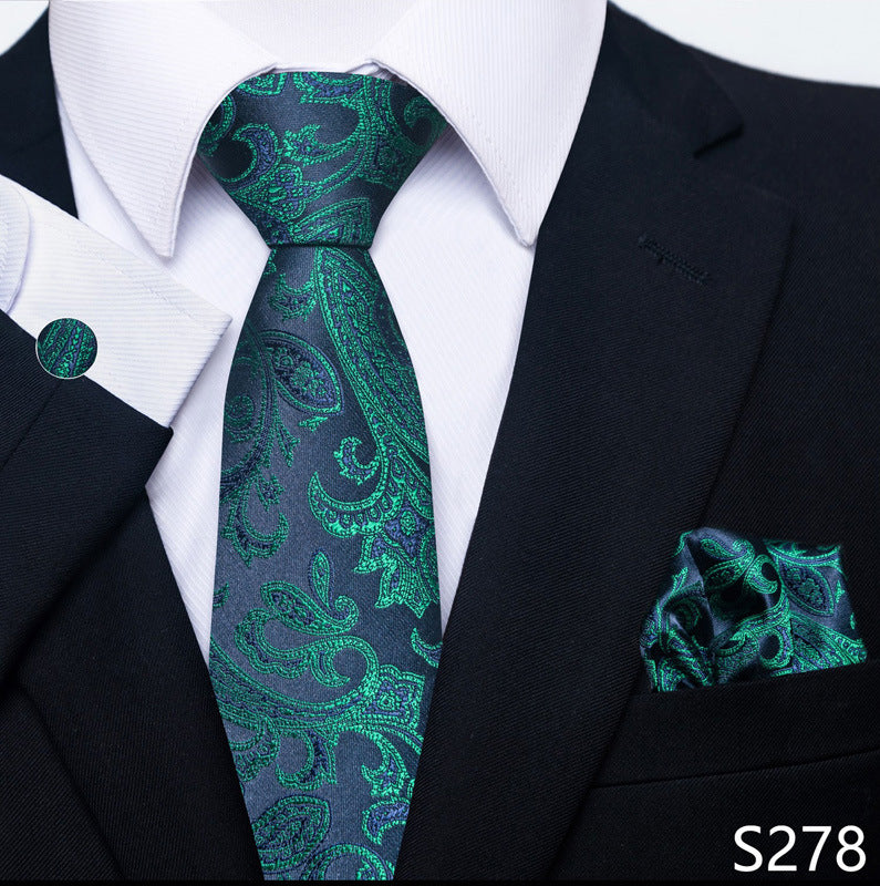Men's Creative All-match Business Formal Wear Tie Scarf Cuff Set