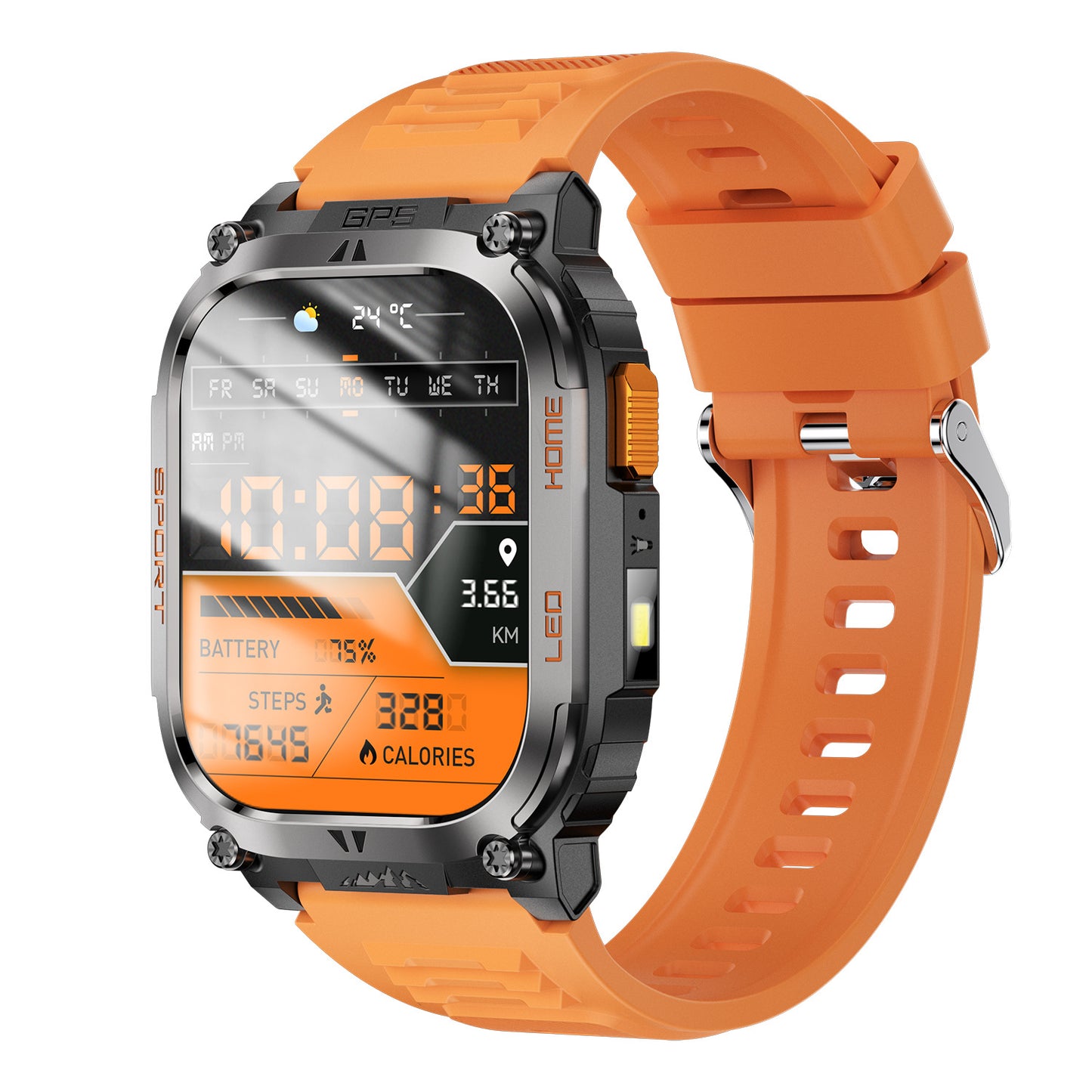QX18 Smart Bracelet GPS Positioning Sports LED Health Monitoring Waterproof