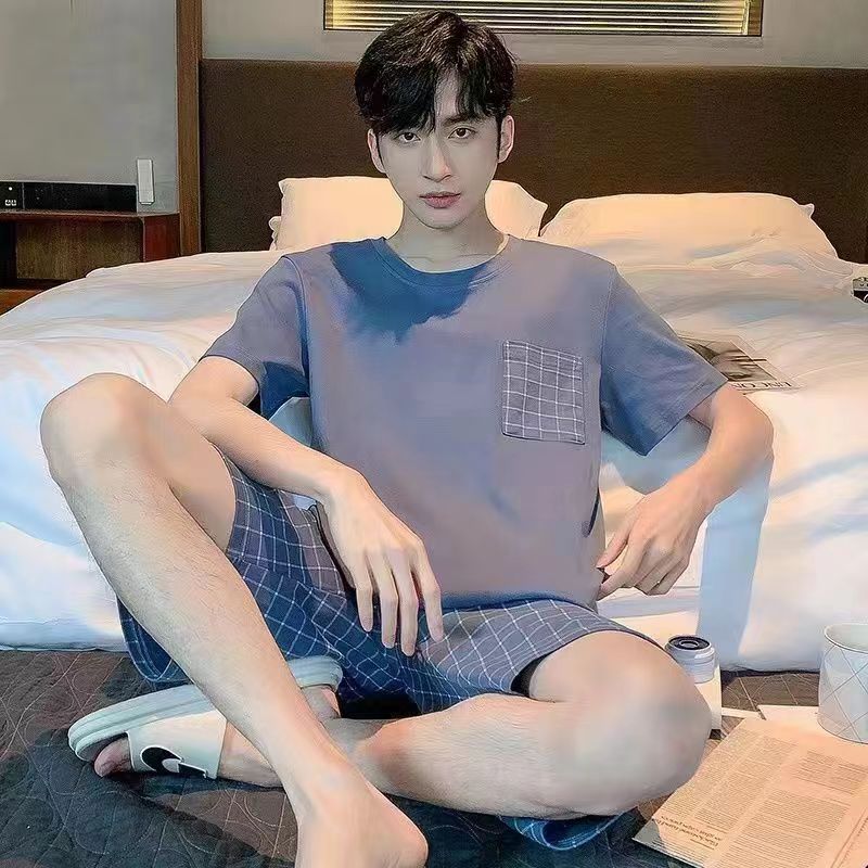 Men's Summer Short Sleeve Shorts Suit Style Loose Size L - 4XL