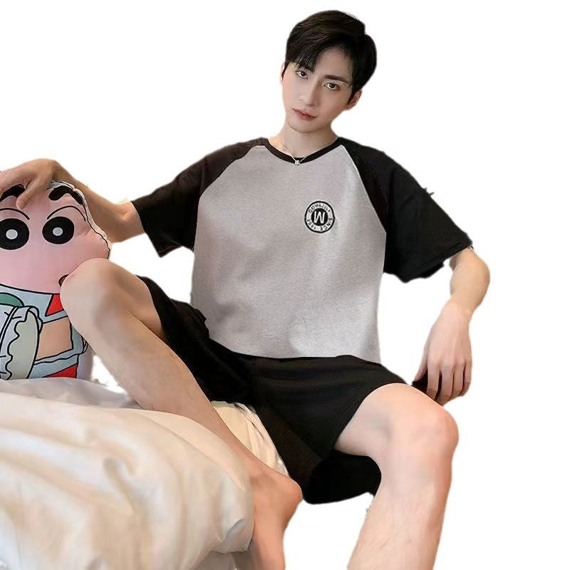 Men's Summer Short Sleeve Shorts Suit Style Loose Size L - 4XL