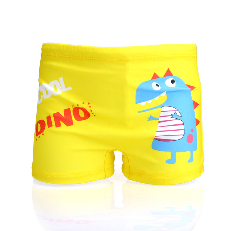 Boy's Cute Cartoon Swimming Trunks