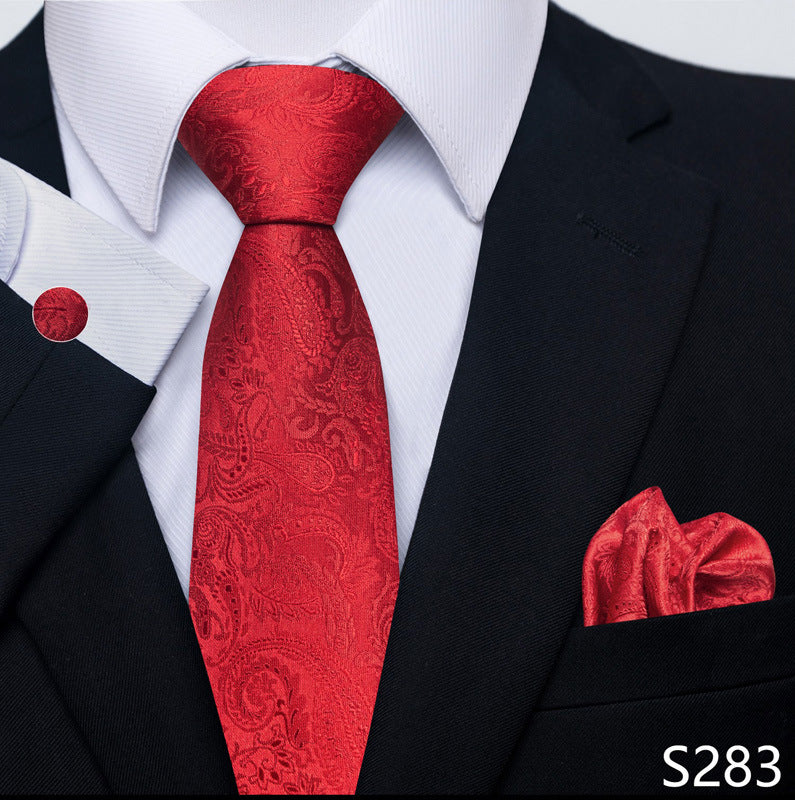 Men's Creative All-match Business Formal Wear Tie Scarf Cuff Set