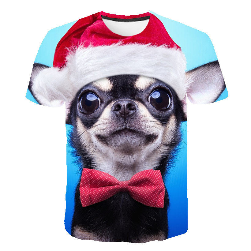 Digital Cartoon Print Loose Boy's and Men's T-shirt