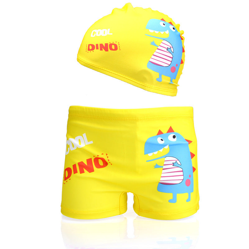 Boy's Cute Cartoon Swimming Trunks