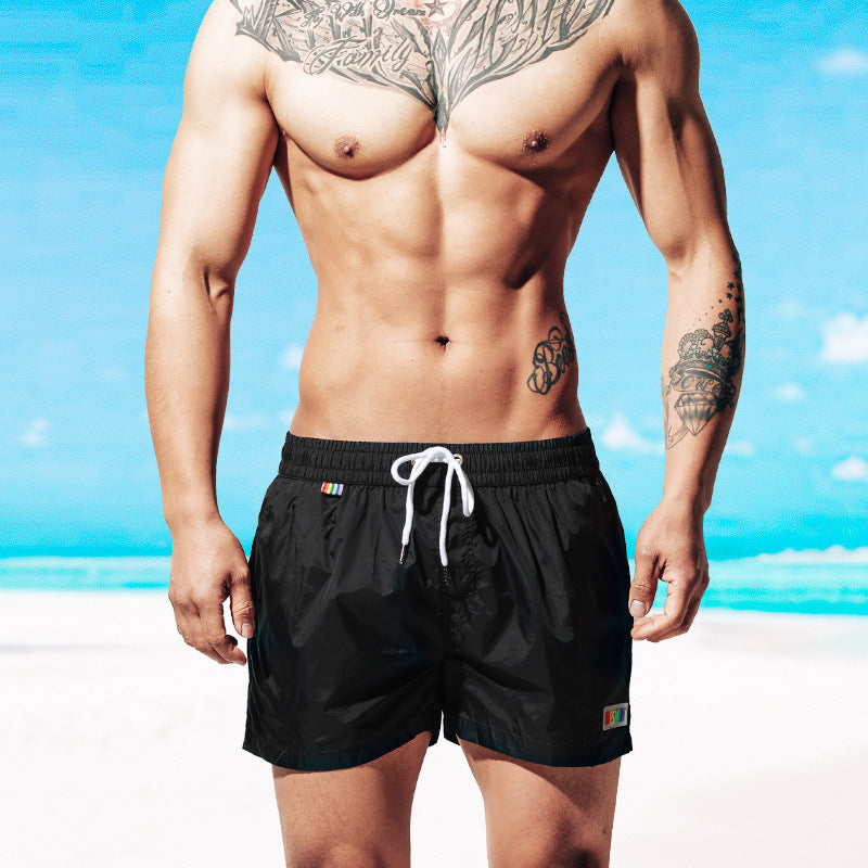 Beach Shorts Sports Loose Seaside Vacation Rainbow Swimming Shorts Sizes: M to 3XL