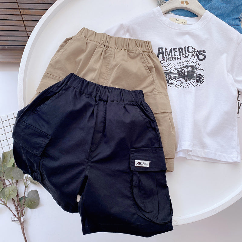 Magic West Children's Summer New Thin Cotton Tooling Shorts Boys Cool Loose Baby Pants