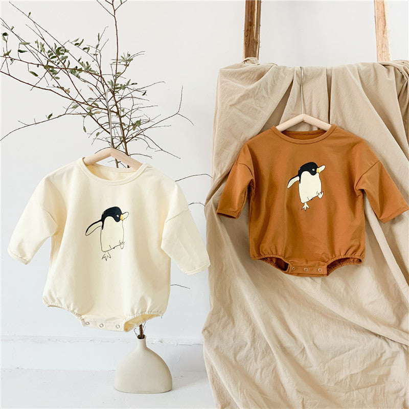Animal Print Baby One-piece Triangle Climbing Clothes