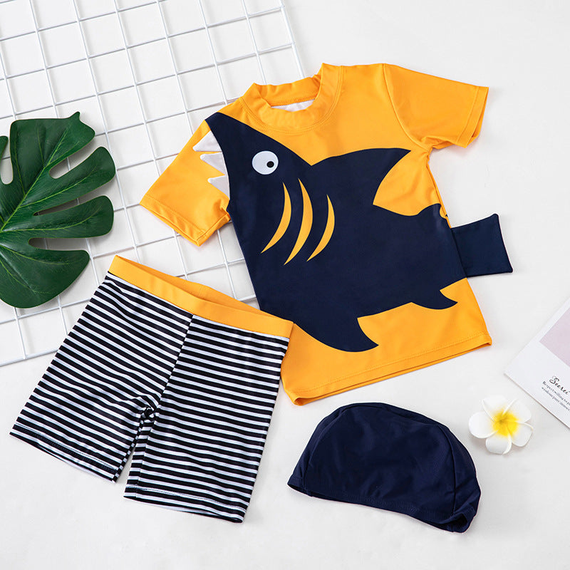 Children's Swimwear Boys Baby Sunscreen Quick-Drying Small, Medium And Big Kids Split Seaside Beach Swimwear