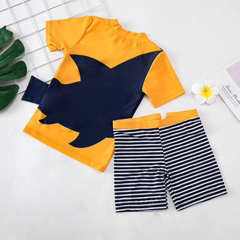 Children's Swimwear Boys Baby Sunscreen Quick-Drying Small, Medium And Big Kids Split Seaside Beach Swimwear