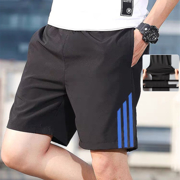 Three-bar Shorts Men's/Youth Sports Pants Quick-drying Stretch Fitness Pants