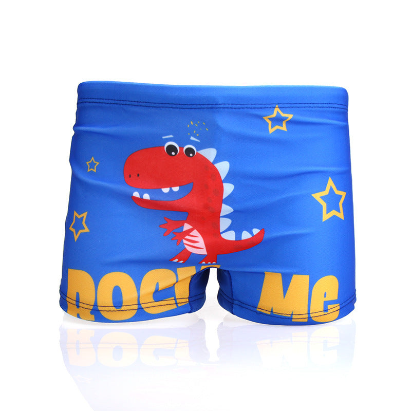 Boy's Cute Cartoon Swimming Trunks