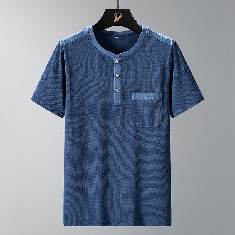 Mens New Summer Slim-fit Trendy Short-sleeve Shirt