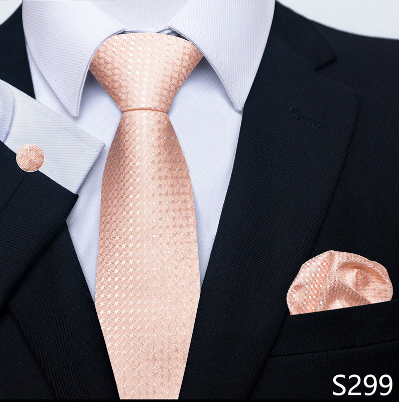 Men's Creative All-match Business Formal Wear Tie Scarf Cuff Set