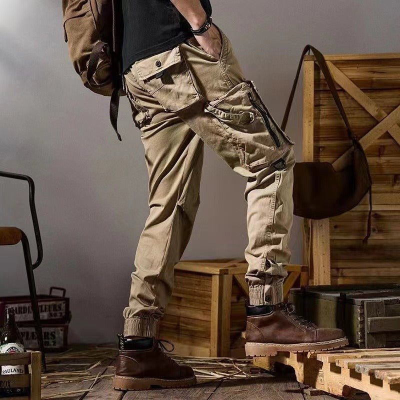 Workwear Pants Men's Straight Functional Outdoor Tactics Casual Pants Size: S - 5XL