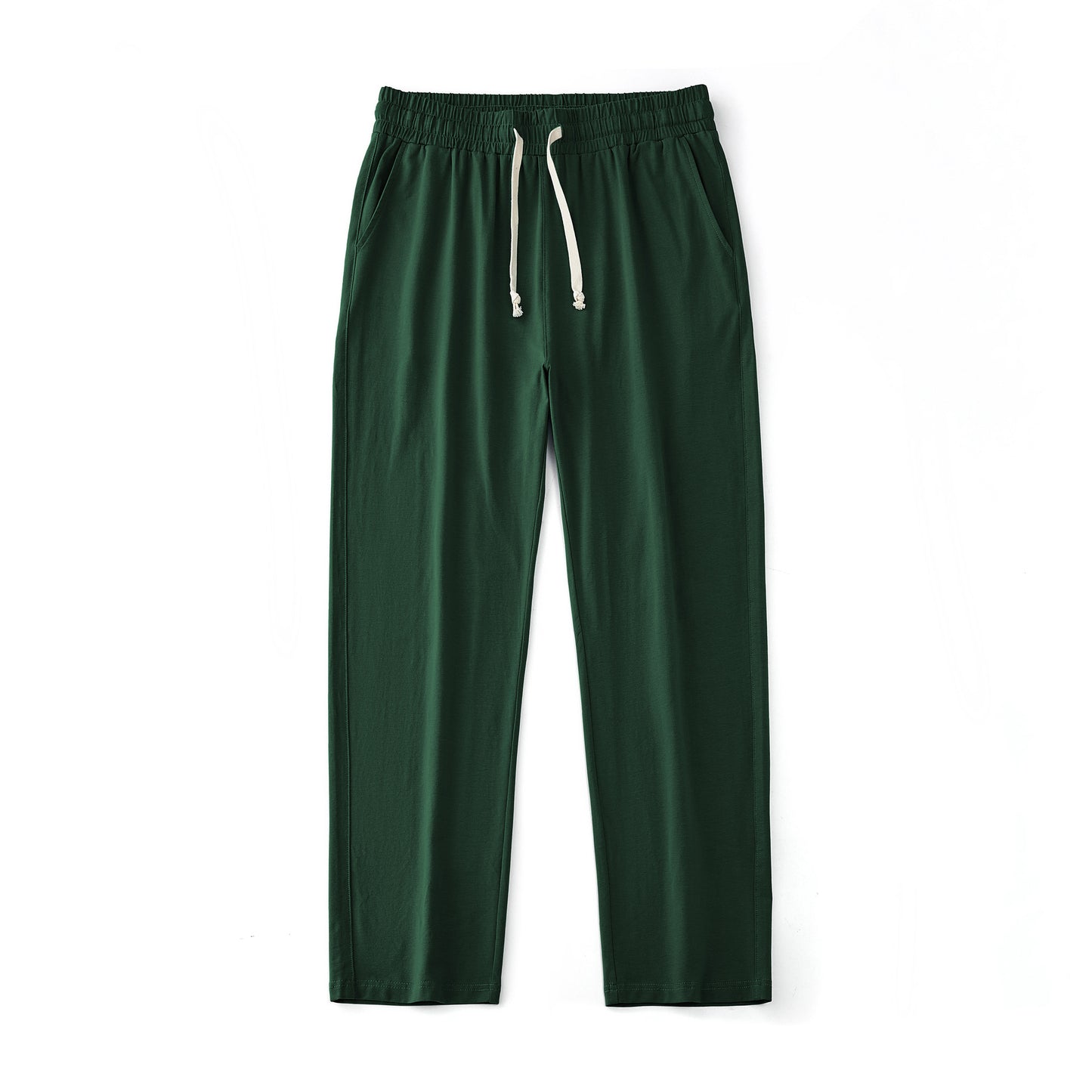 Mens Solid-Color Straight-Leg Lace-Up All-Match Sports Pants For Men S - XXL