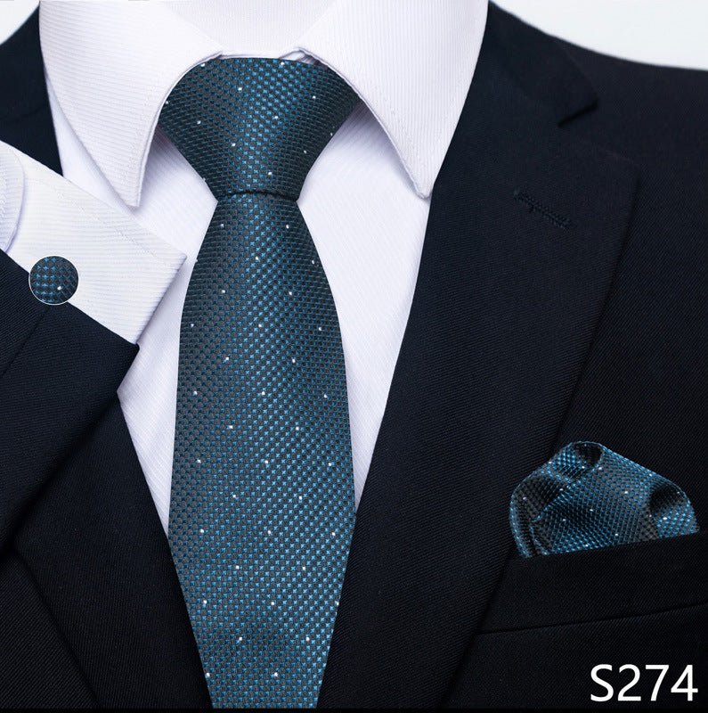 Men's Creative All-match Business Formal Wear Tie Scarf Cuff Set