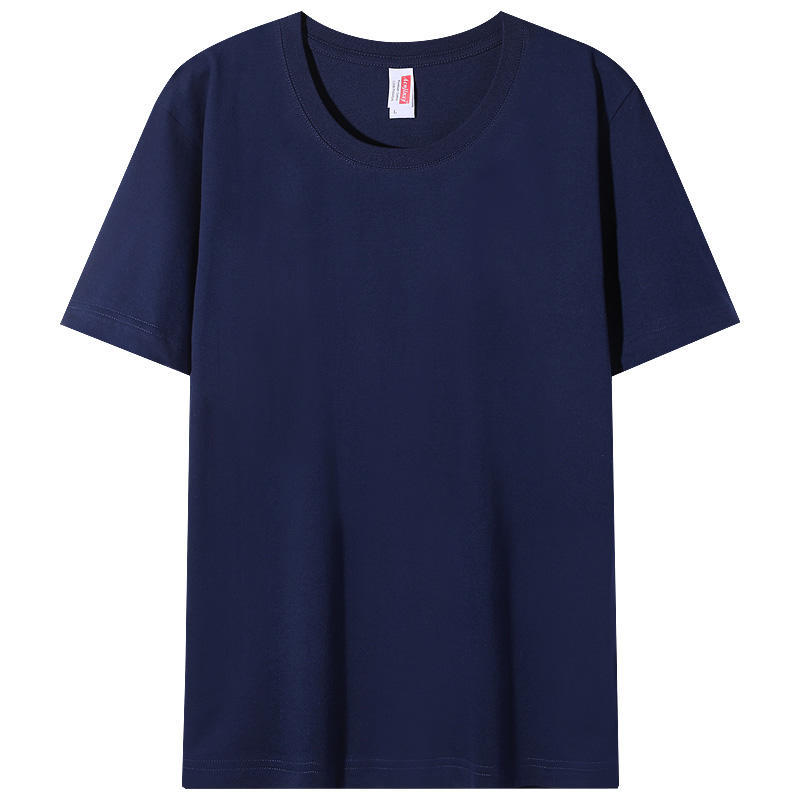 Custom Made Washed Pure Cotton Crew Neck Shortsleeve Shirt