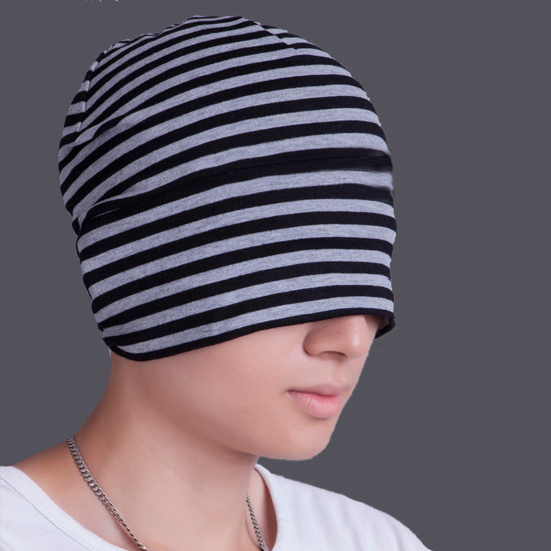 Breathable knitted men's and women's thin night cap