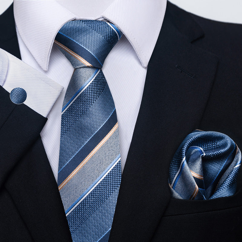 Men's Creative All-match Business Formal Wear Tie Scarf Cuff Set