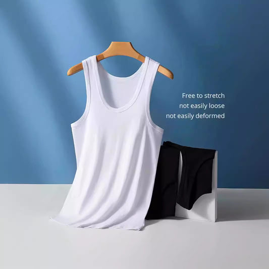 Mens Fitted Sports Vest Workout Base Layer Top For Fitness
