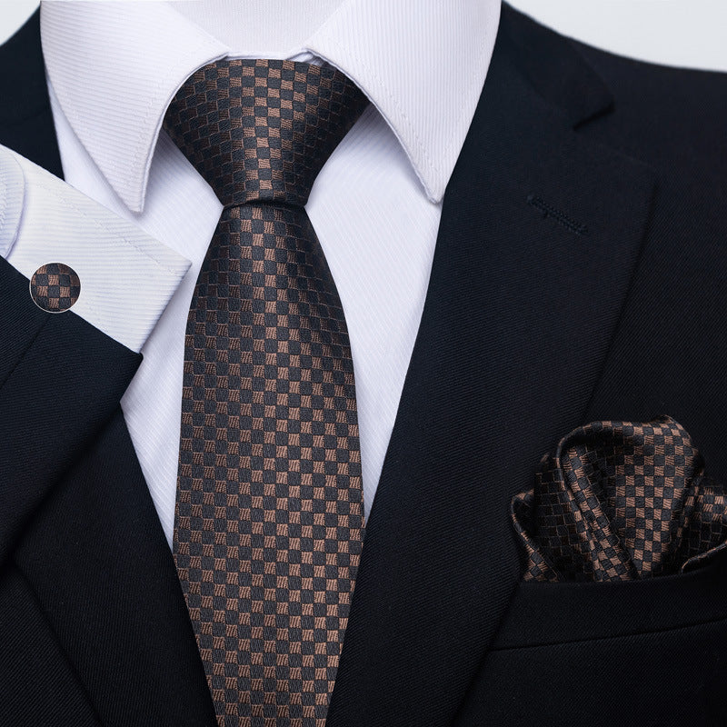 Men's Creative All-match Business Formal Wear Tie Scarf Cuff Set