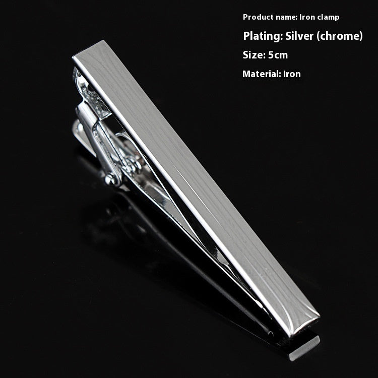 Men's Formal Wear Business Silver Simple Fashion Short Tie Clip